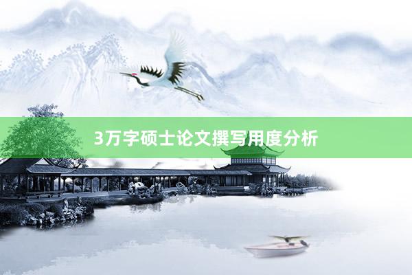 3万字硕士论文撰写用度分析